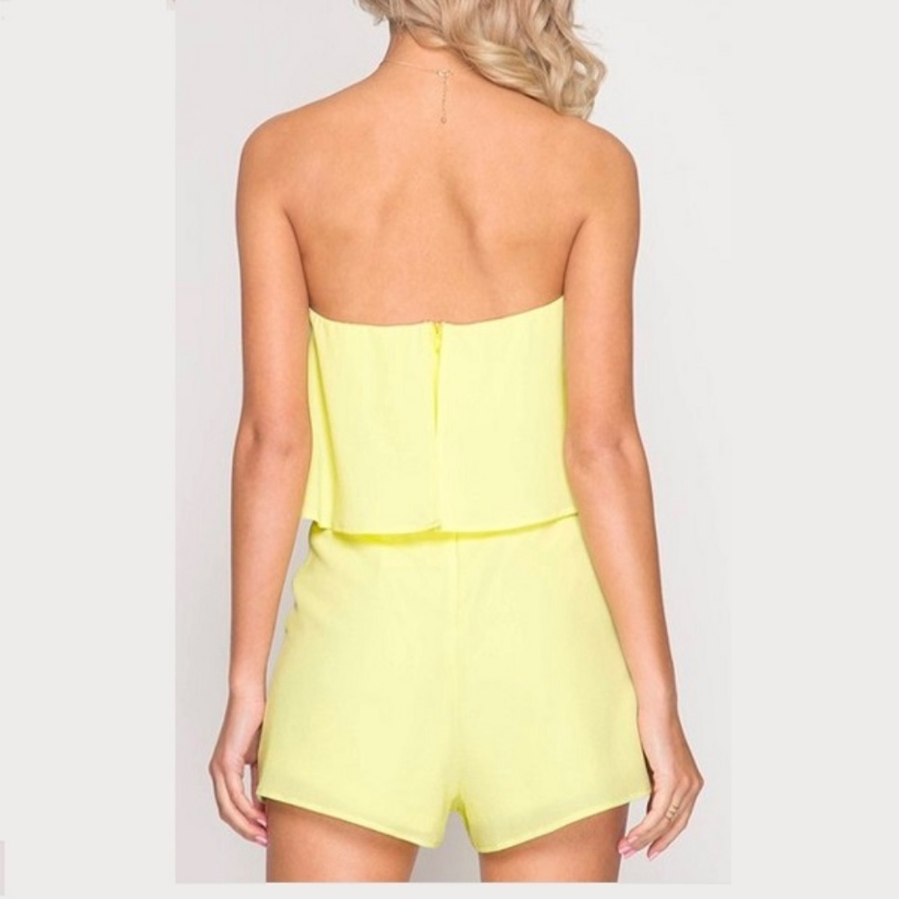 STRAPLESS LAYERED ROMPER - Picture 2 of 4